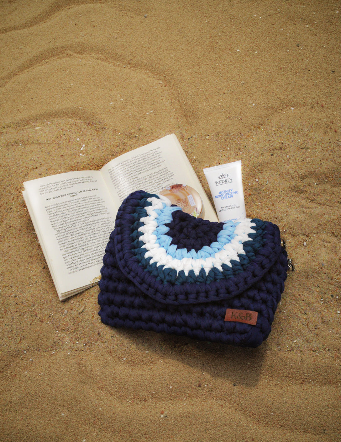Santorini Summer Crochet Clutch